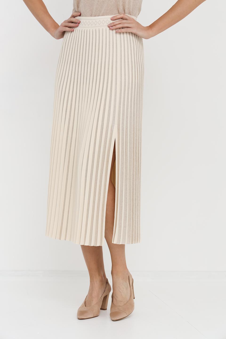 Юбка D. Exterior плиссе бежевая