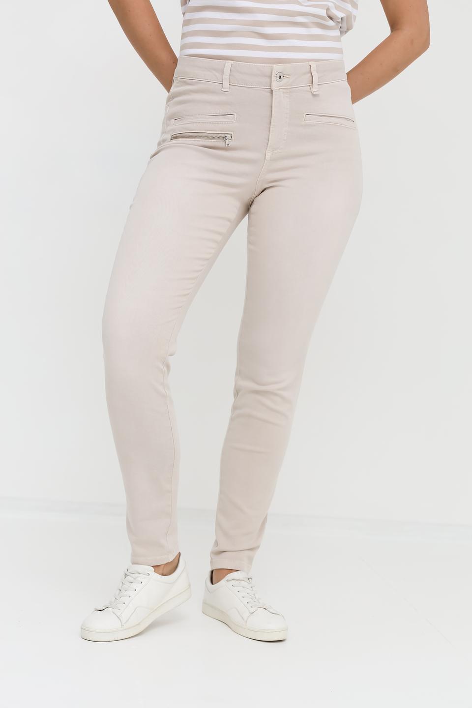 Брюки с карманами Marc Aurel бежевые