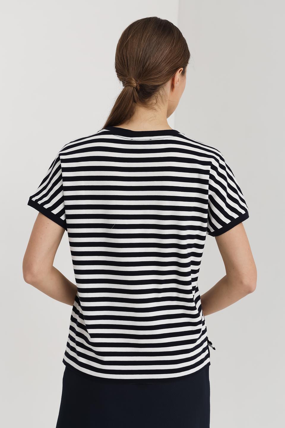 Футболка Margittes в полоску с принтом