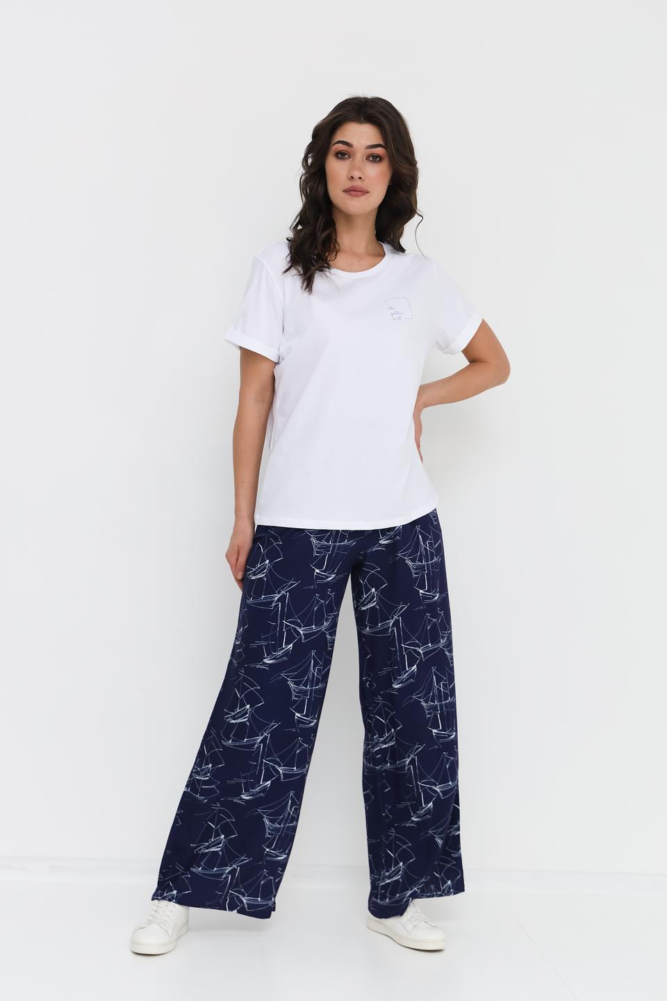Брюки UNQ с принтом "Паруса"