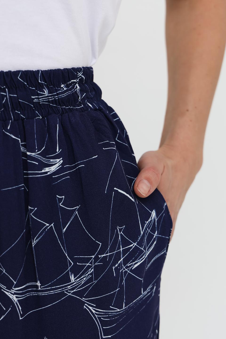 Брюки UNQ с принтом "Паруса"