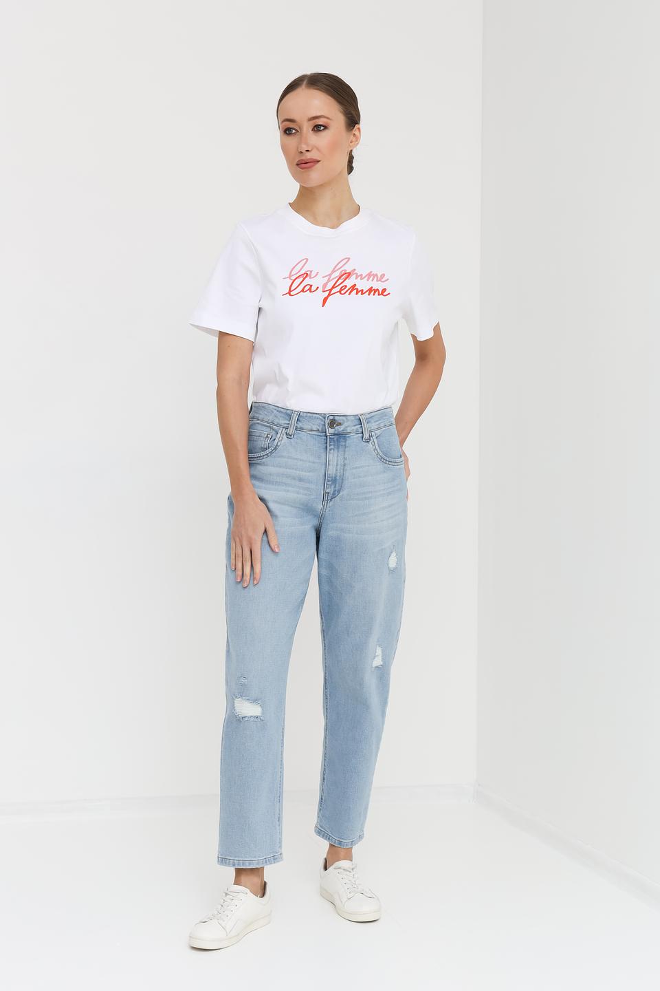 Джинсы UNQ с рваностями голубые