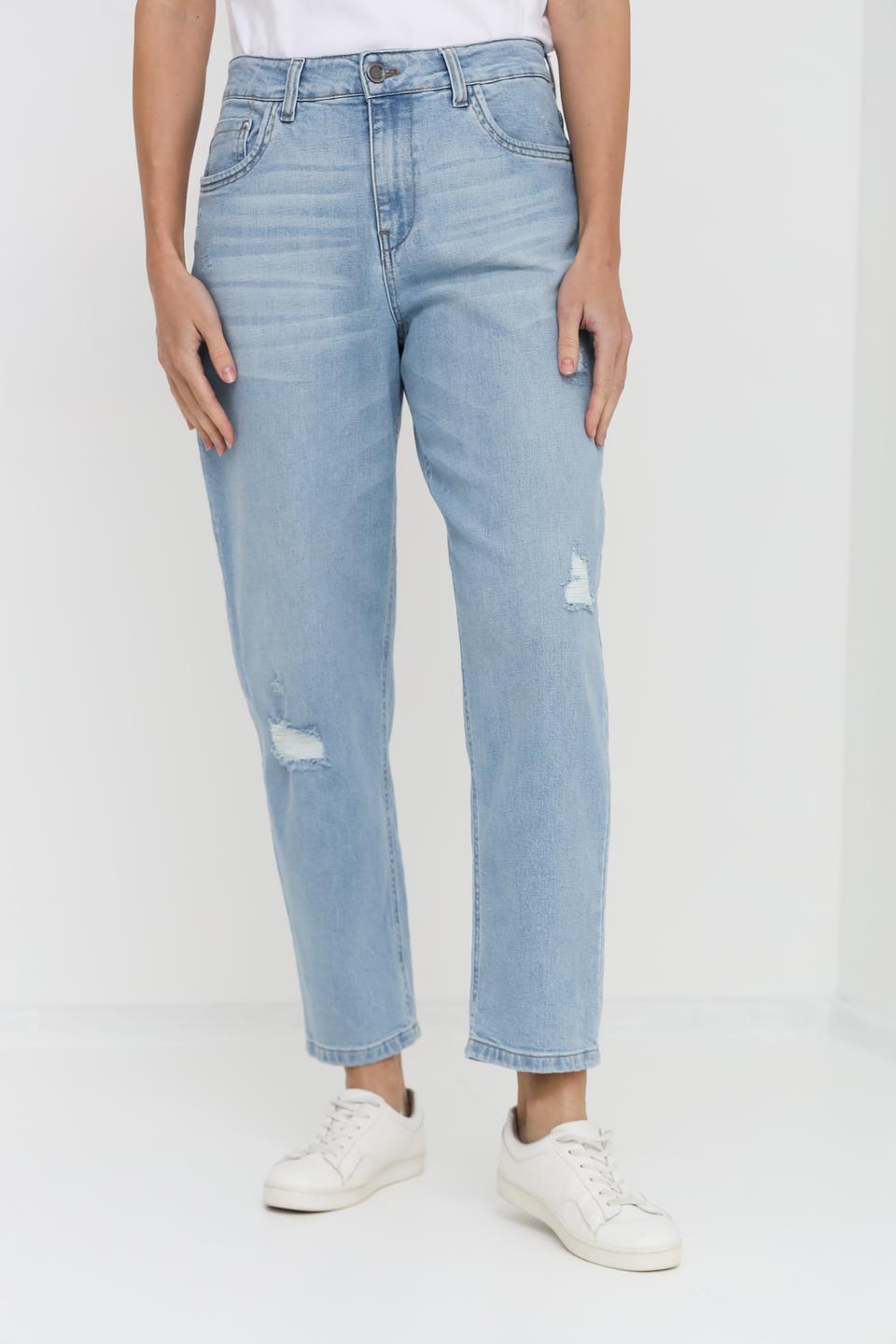 Джинсы UNQ с рваностями голубые