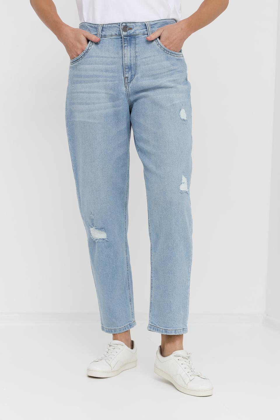 Джинсы UNQ с рваностями голубые