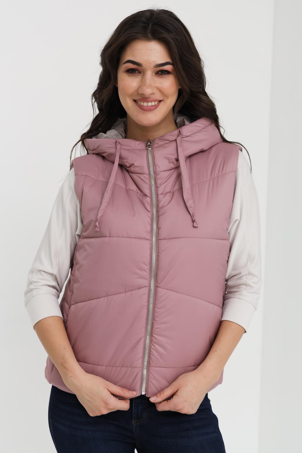 Жилет Cinque стеганый пудровый