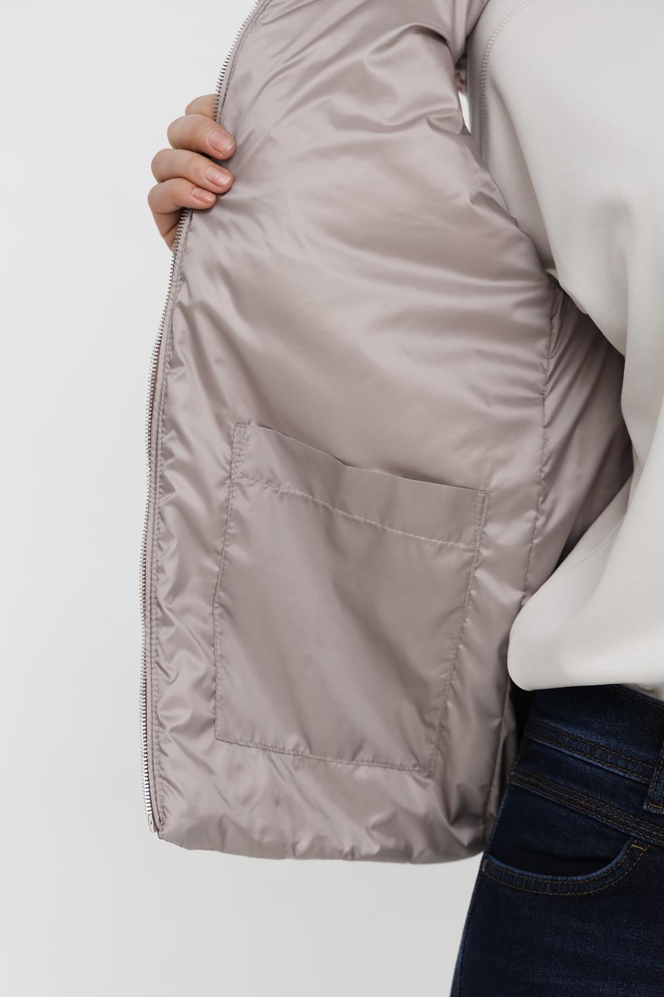 Жилет Cinque стеганый пудровый