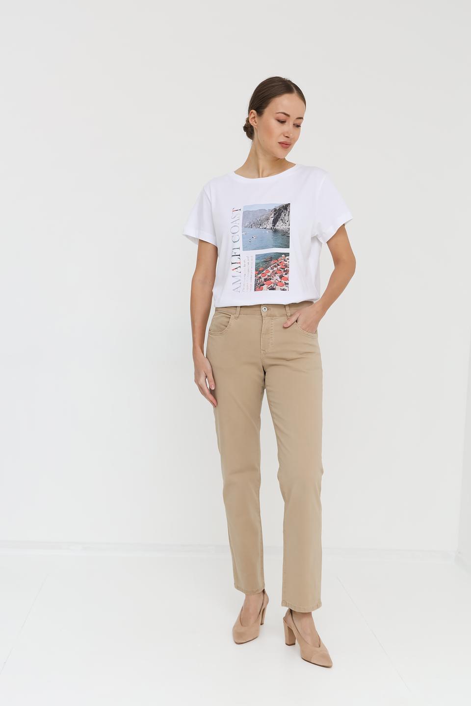 Джинсы Angels прямого кроя бежевые