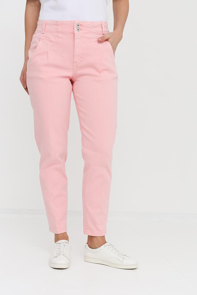 Джинсы Angels розовые с высокой талией