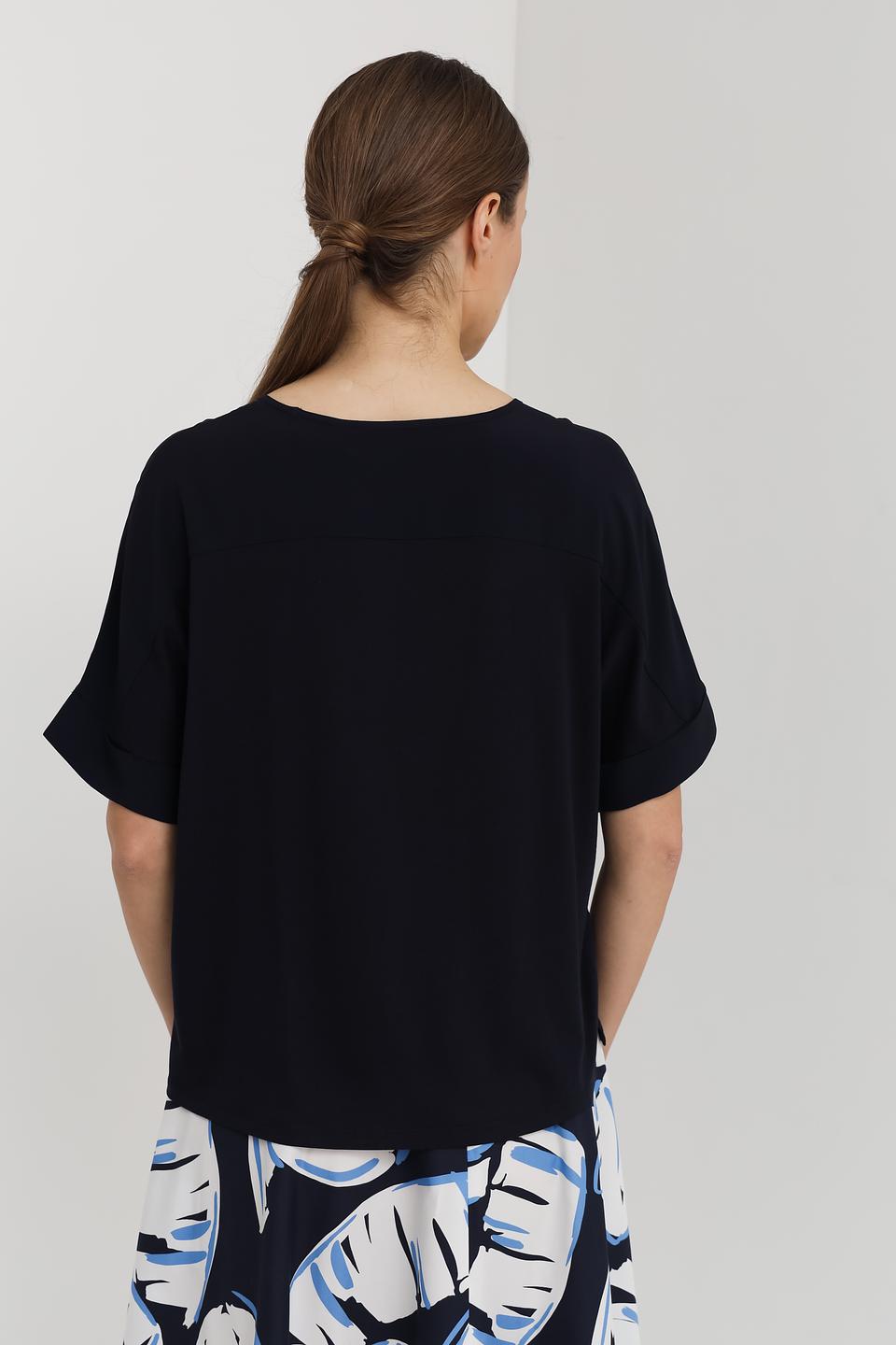 Блуза Luisa Cerano чёрная с карманом