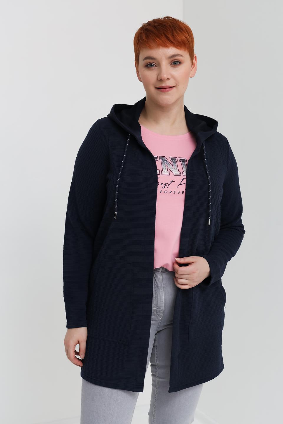 Жакет Via Appia с капюшоном темно-синий