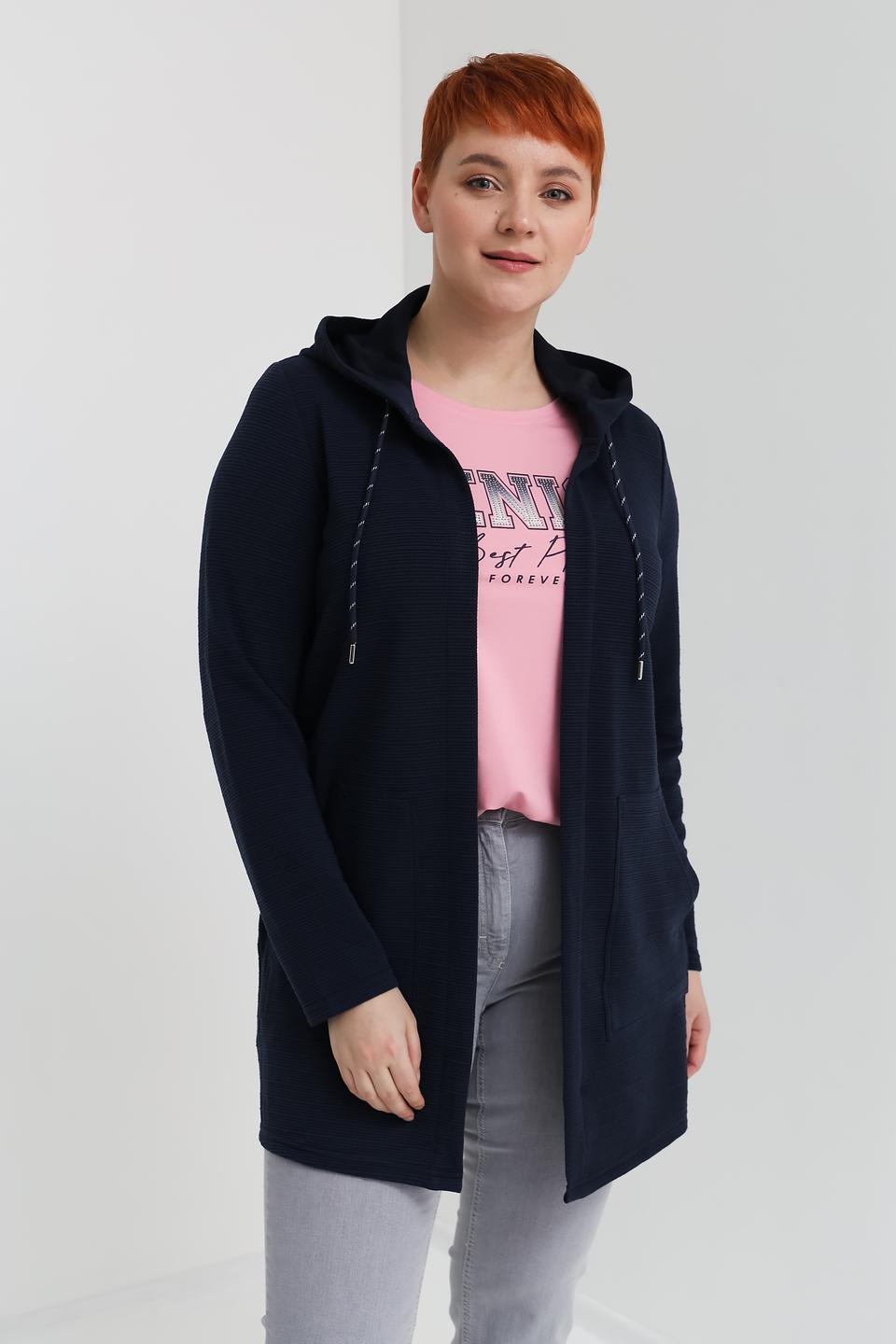 Жакет Via Appia с капюшоном темно-синий