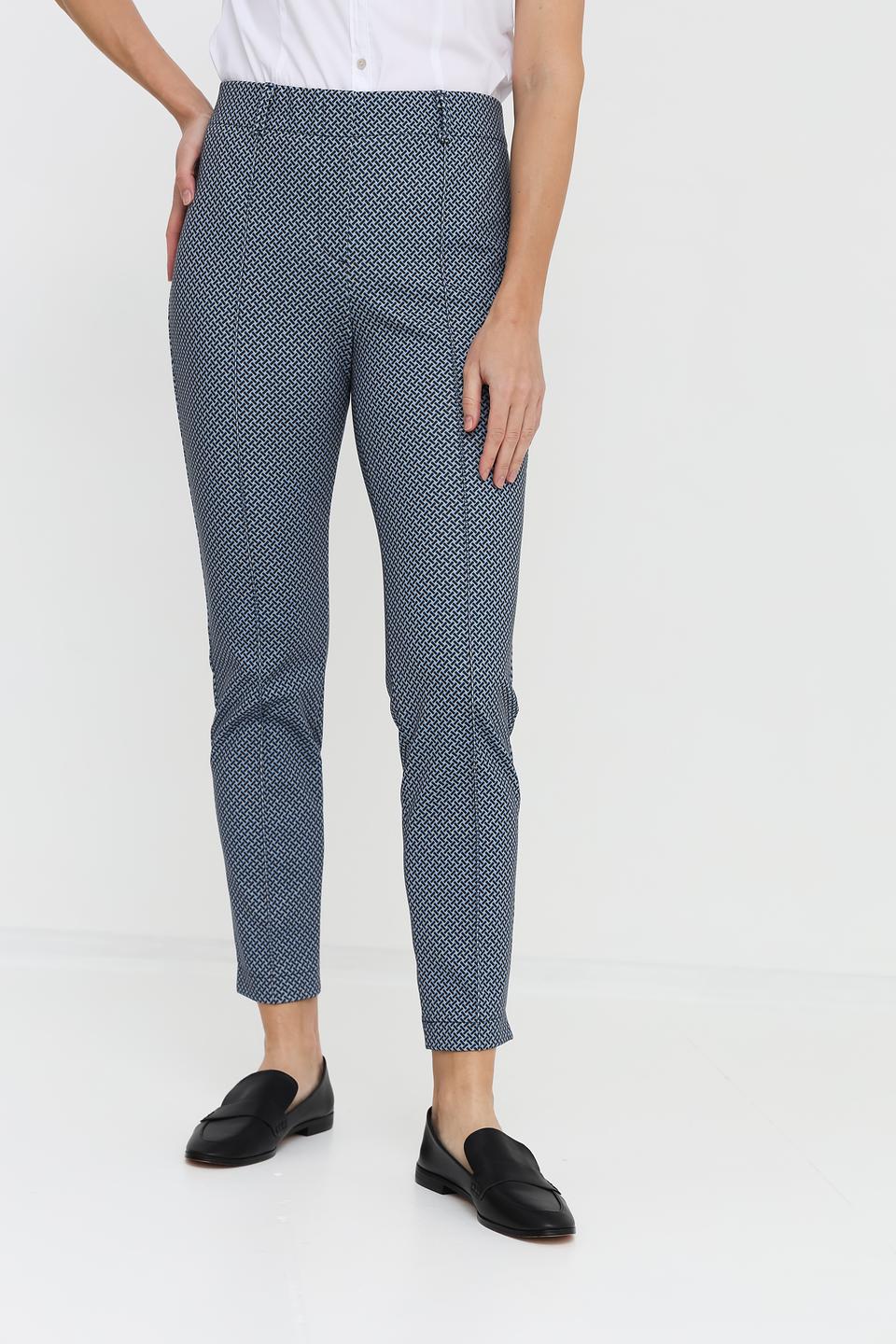 Брюки Bianca с принтом синий