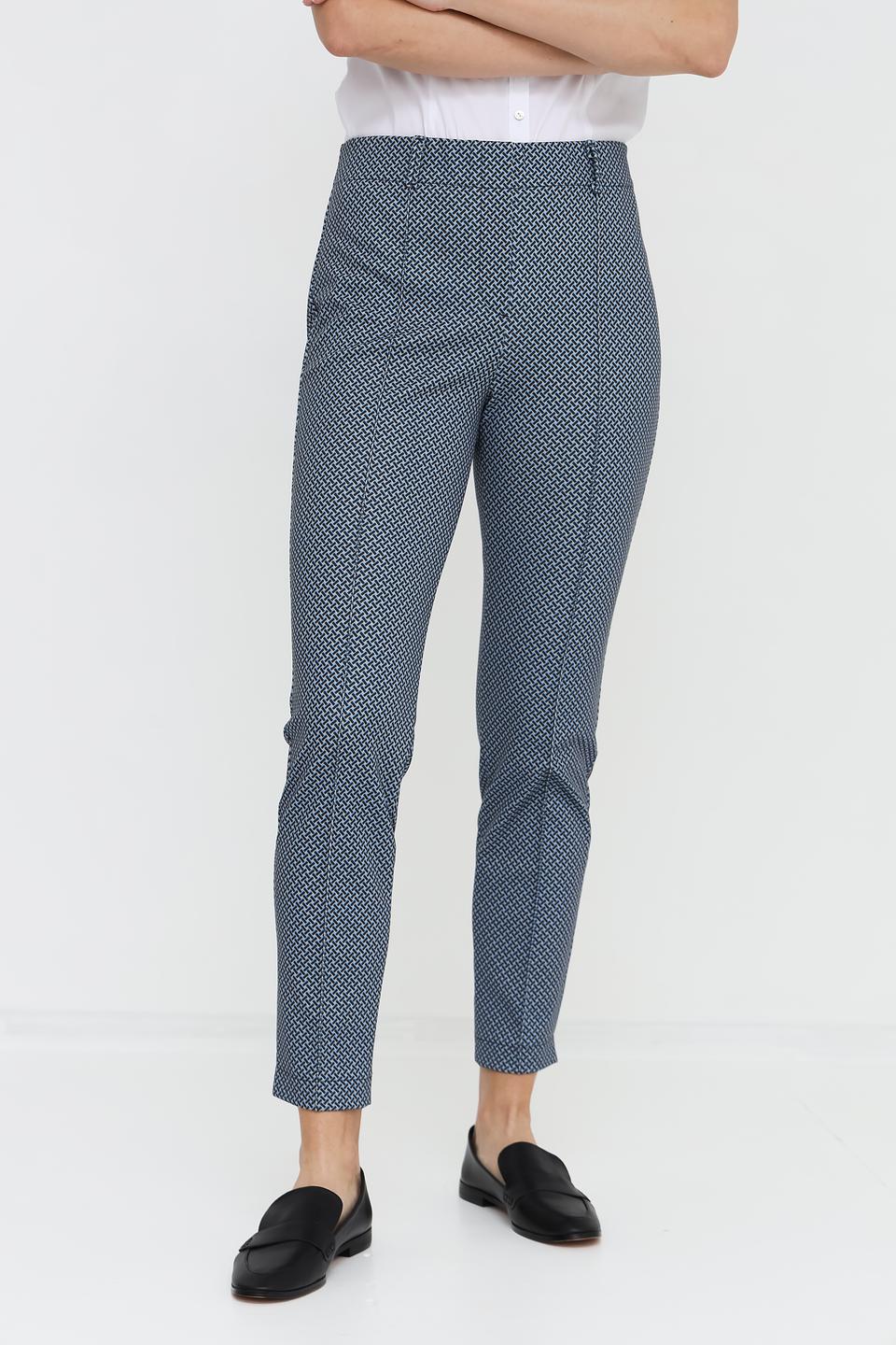 Брюки Bianca с принтом синий