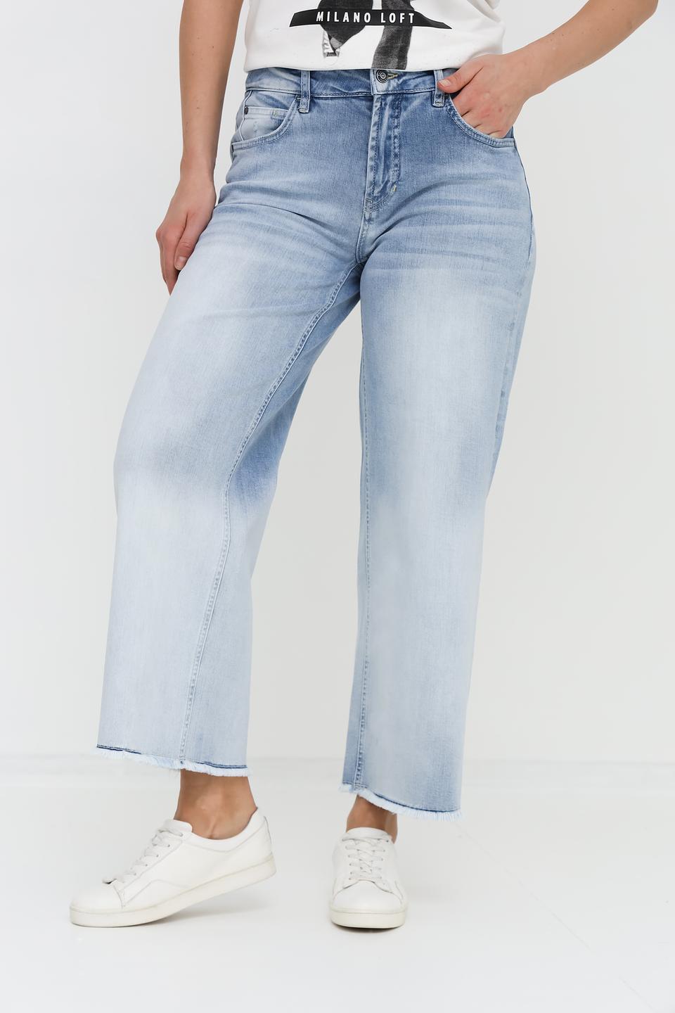 Джинсы Bugatti с необработанным краем голубые