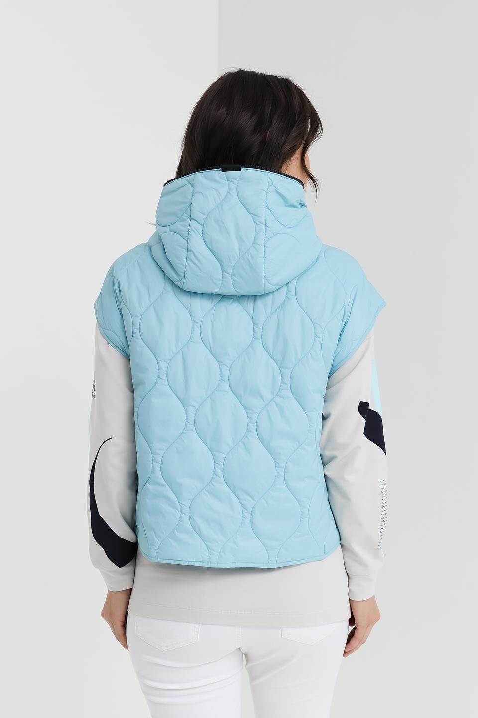 Жилет Lecomte стеганый голубой