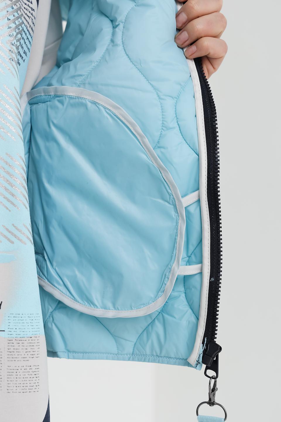 Жилет Lecomte стеганый голубой