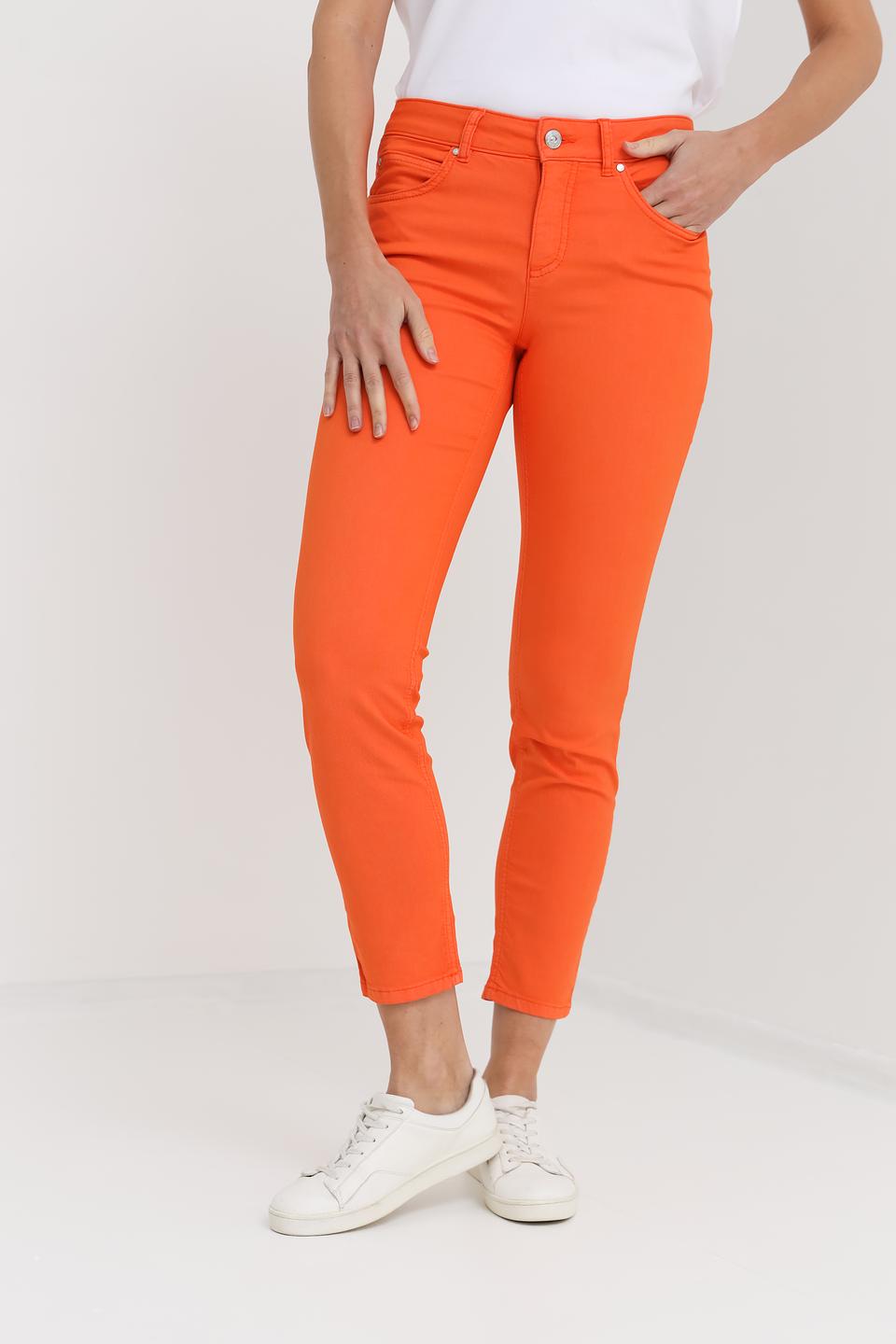 Джинсы скинни Oui оранжевые