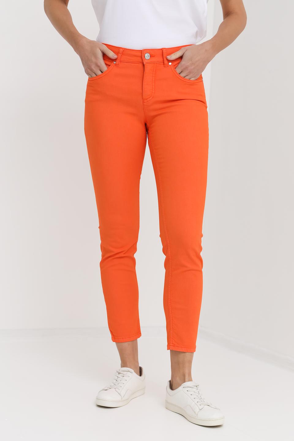Джинсы скинни Oui оранжевые