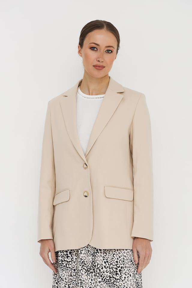 Жакет Oui приталенный бежевый