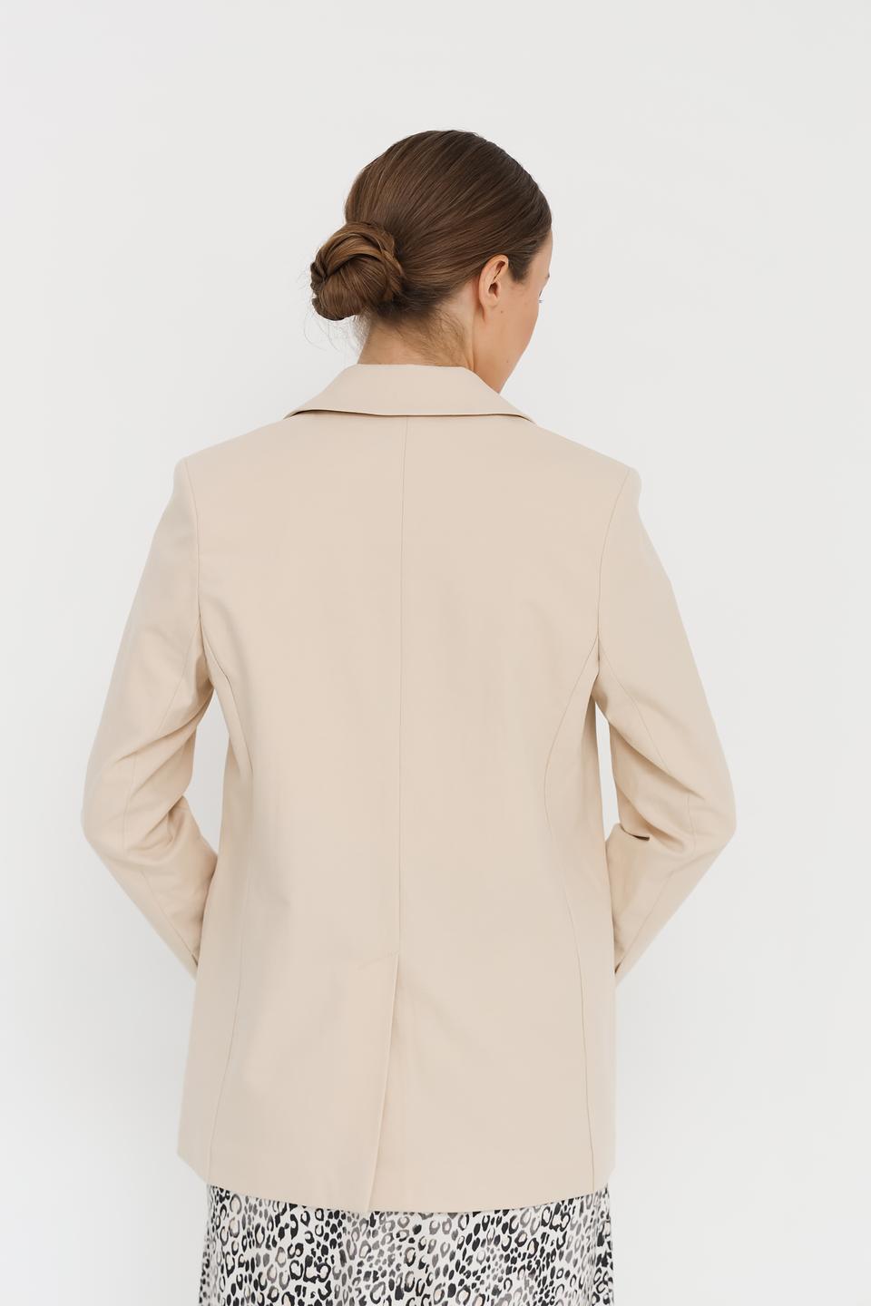 Жакет Oui приталенный бежевый