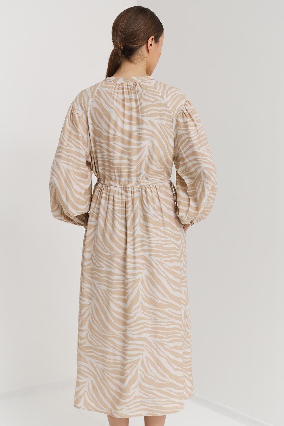 Платье Oui приталенное в полоску