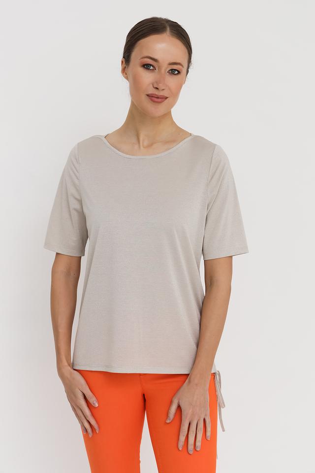 Футболка Oui женская серая с завязками