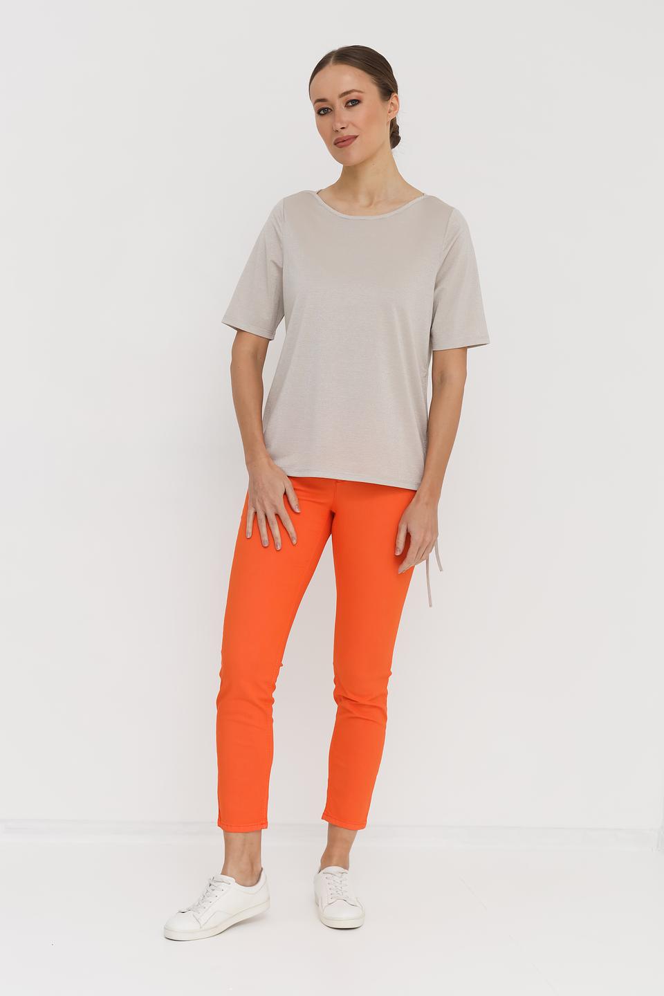 Футболка Oui женская серая с завязками