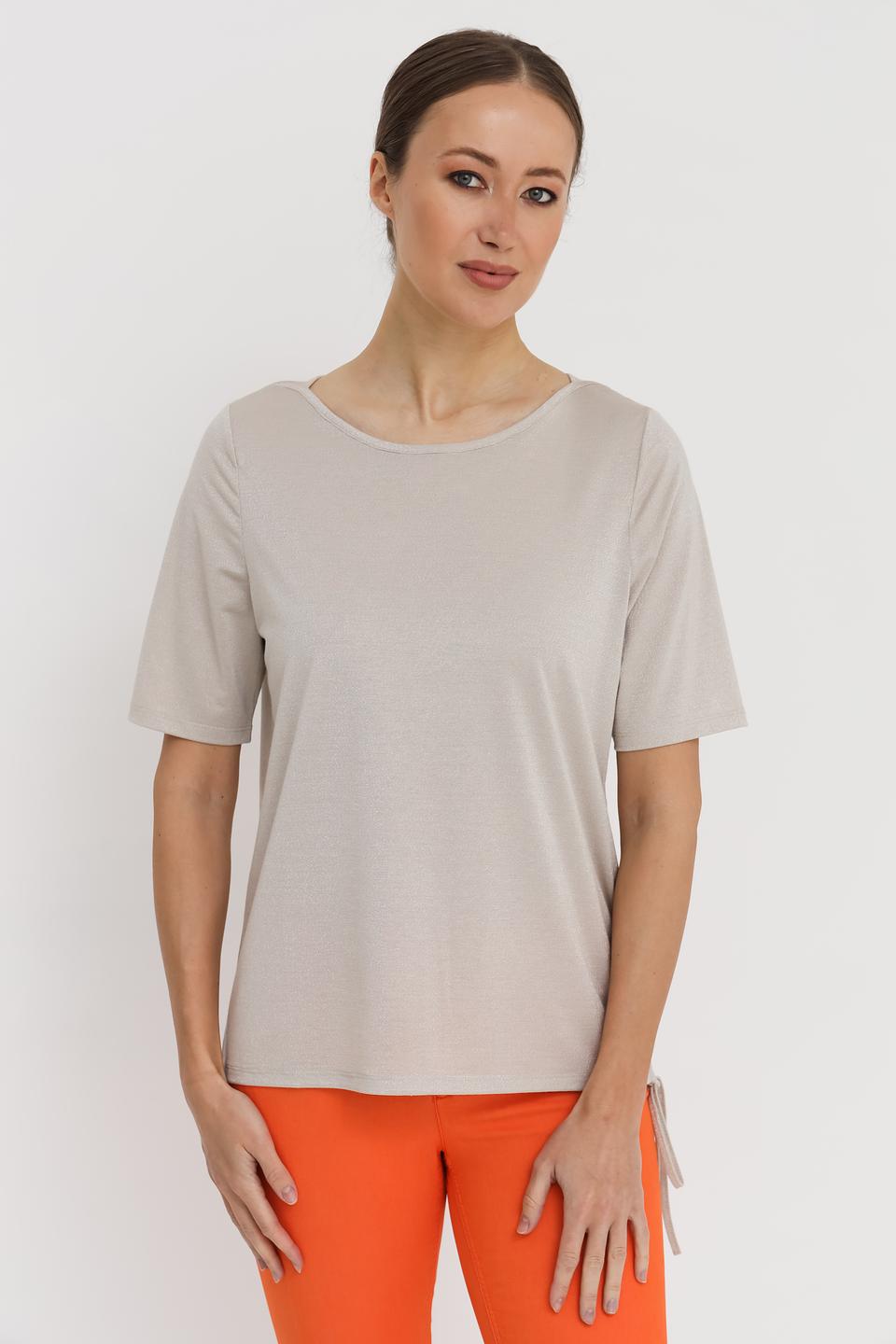 Футболка Oui женская серая с завязками