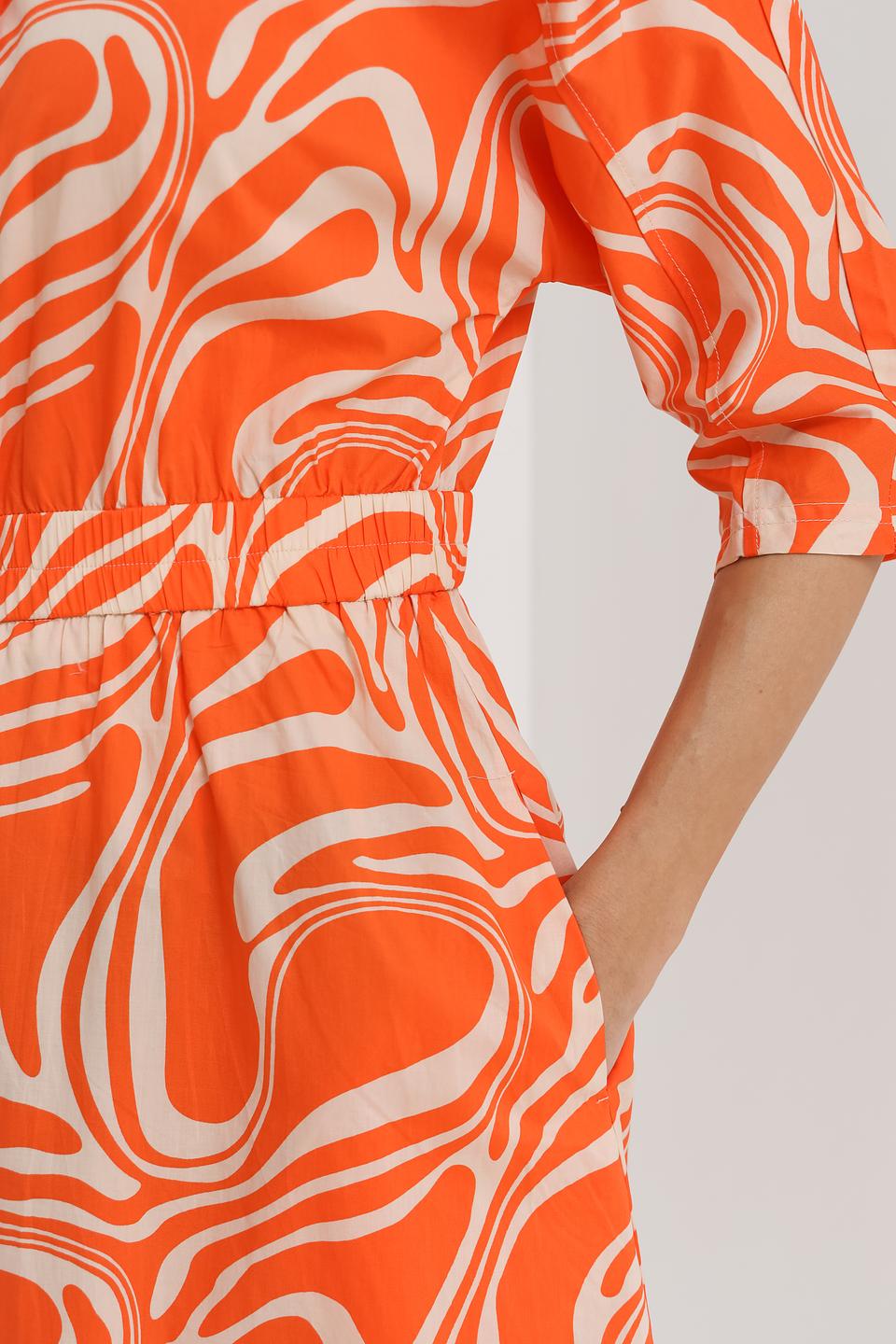 Платье Oui с волнистым принтом