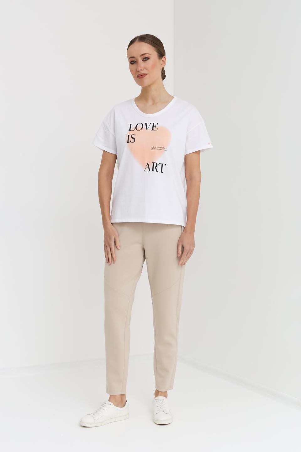 Брюки Oui бежевые с молниями