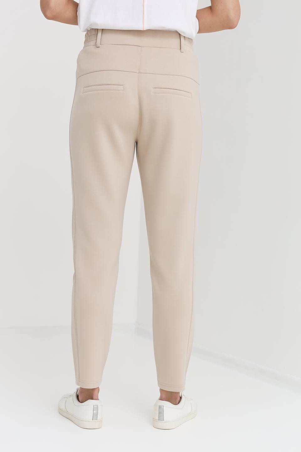 Брюки Oui бежевые с молниями