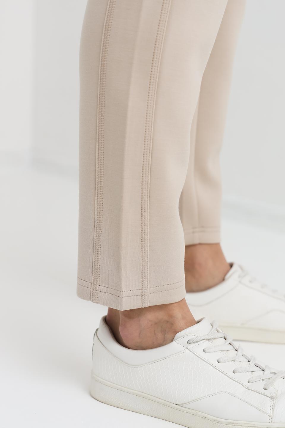 Брюки Oui бежевые с молниями