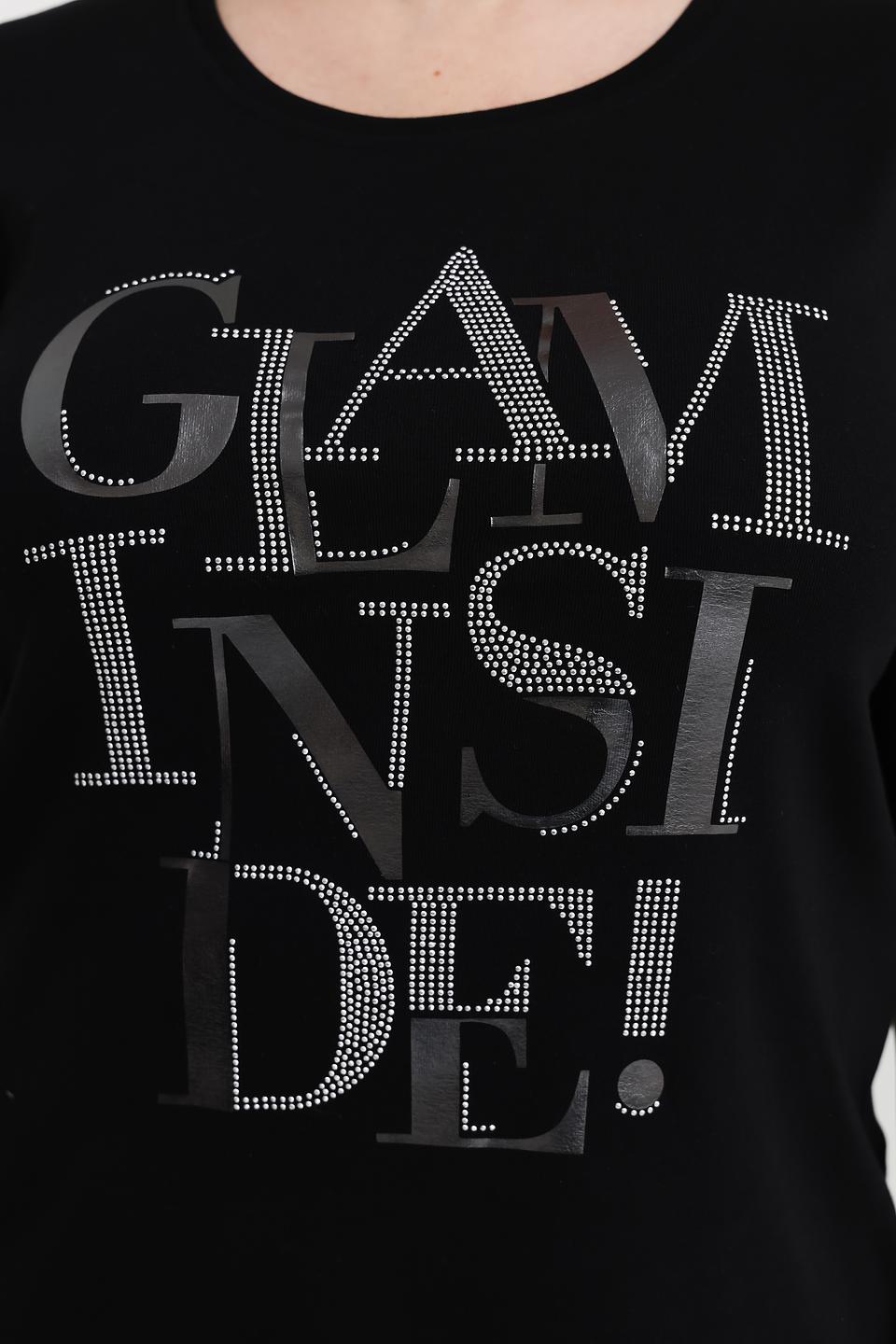 Футболка Via Appia с принтом чёрная