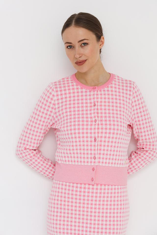 Жакет Marc Cain в клетку розовый