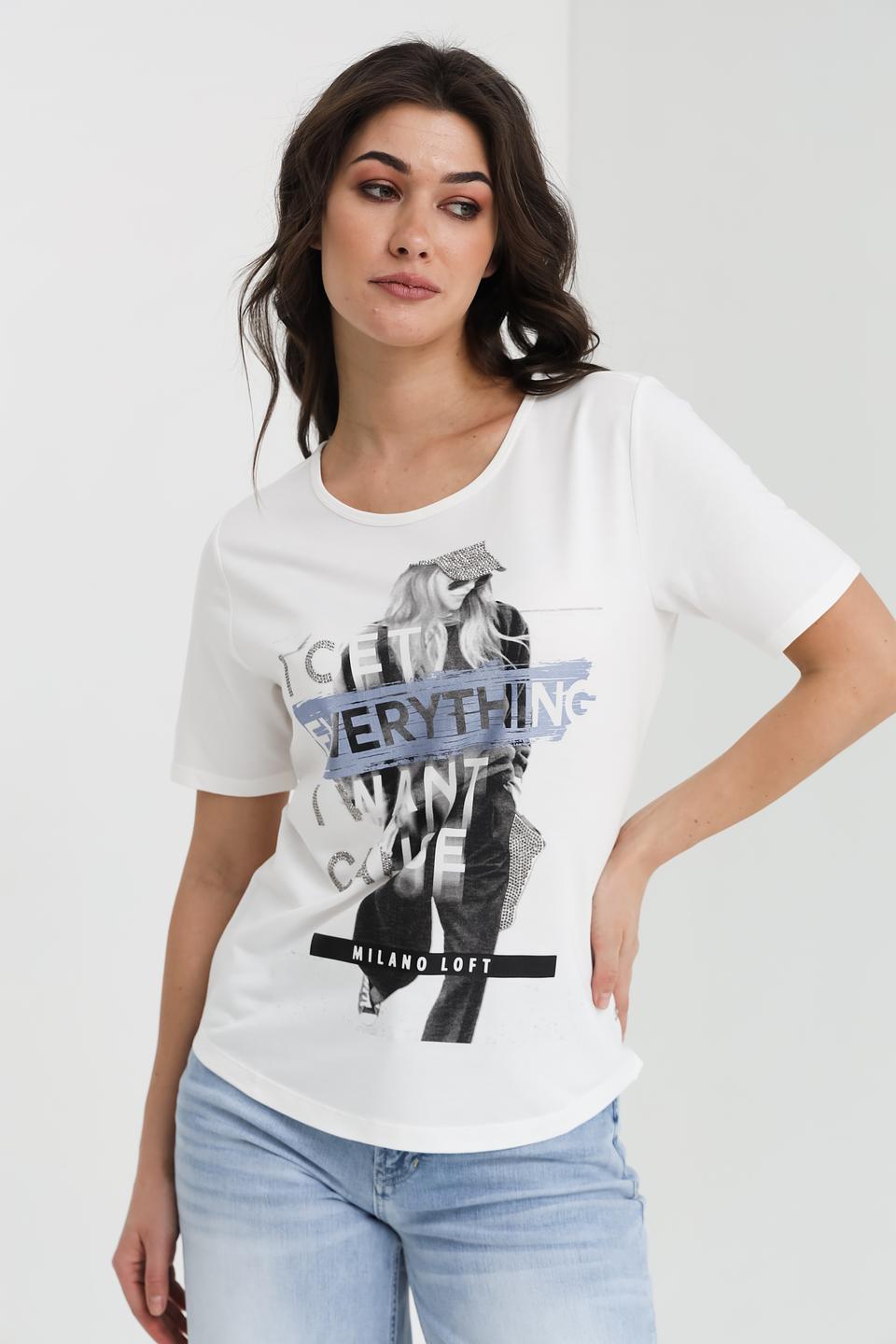 Футболка Monari с принтом Milano Loft