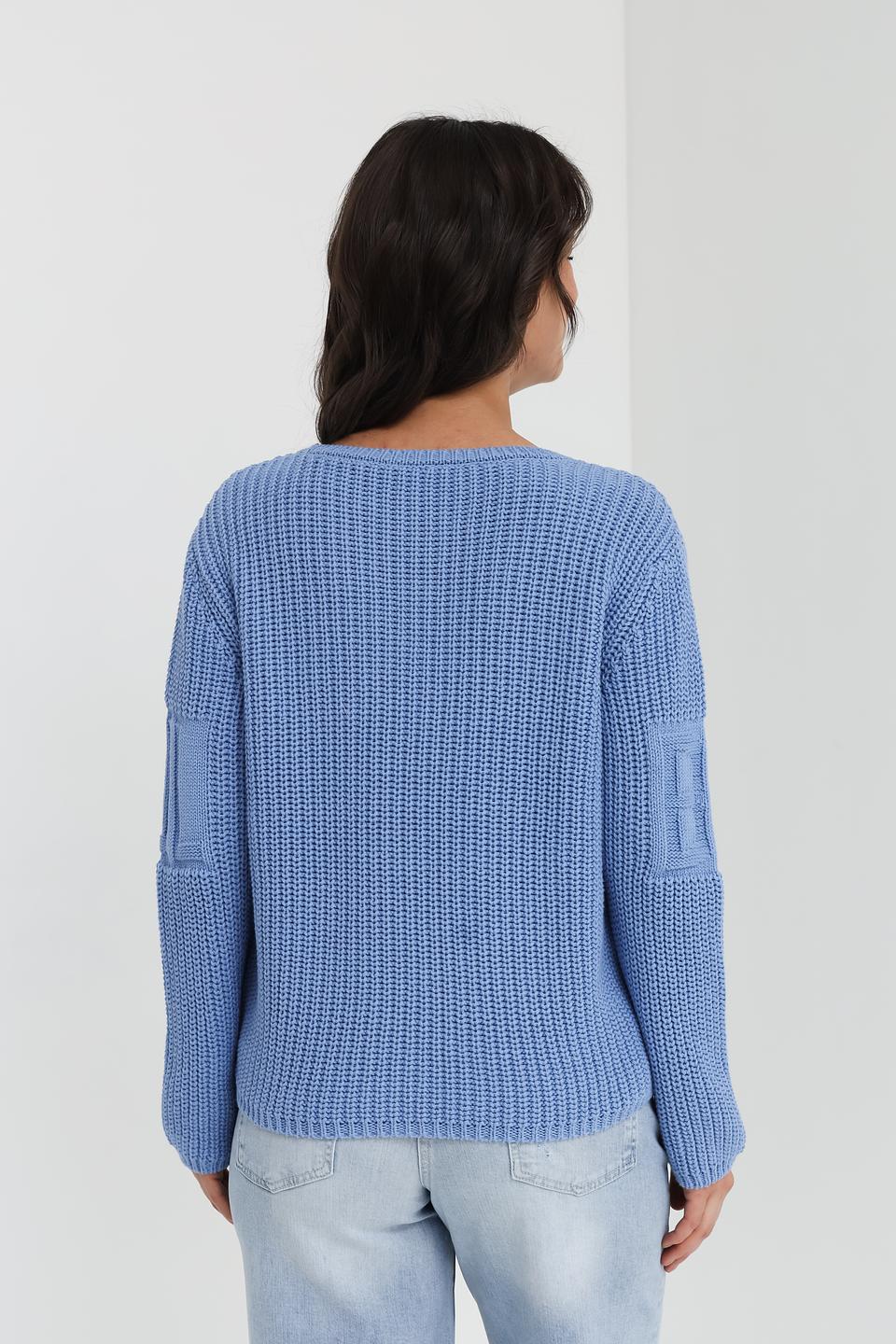 Пуловер Monari голубой с косами