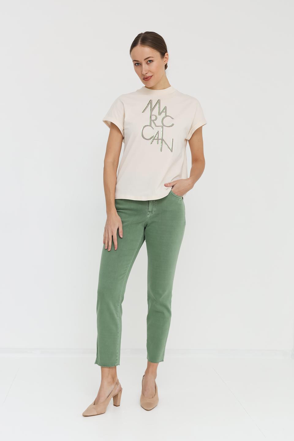 Футболка Marc Cain с логотипом, кремовый