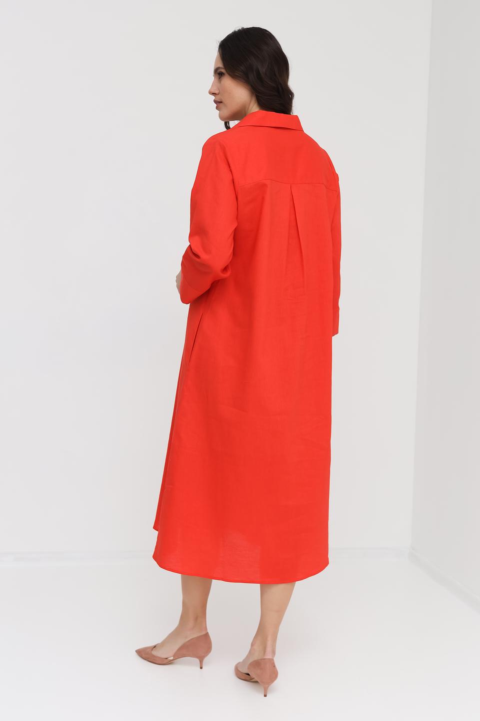 Платье рубашка UNQ алое