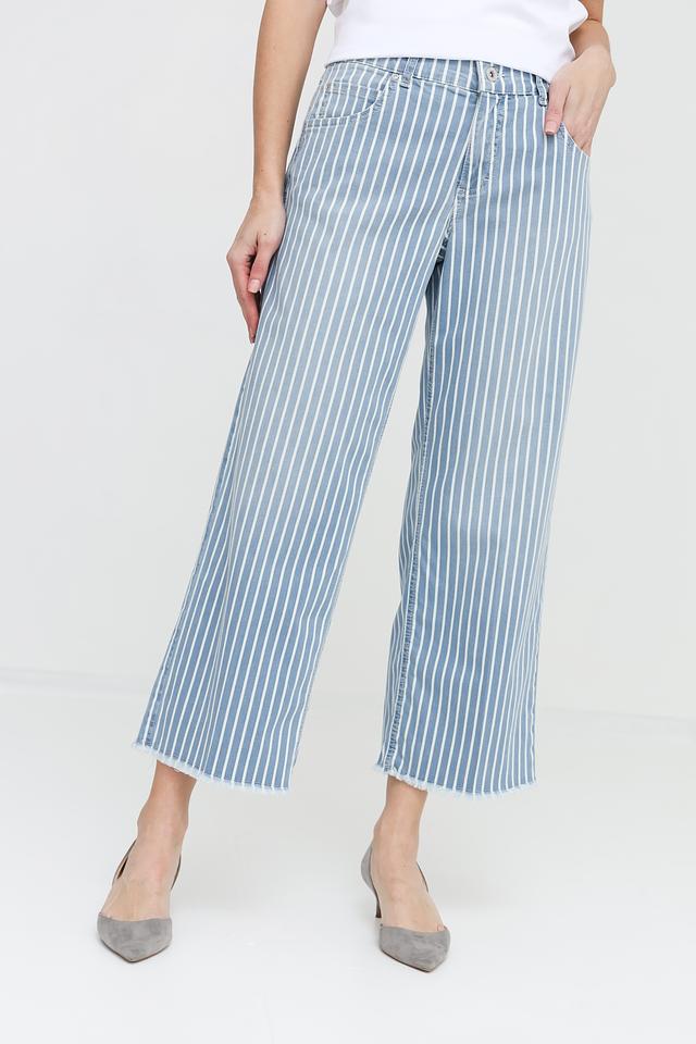 Джинсы Angels в полоску голубой