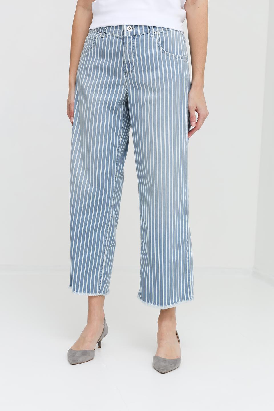 Джинсы Angels в полоску голубой