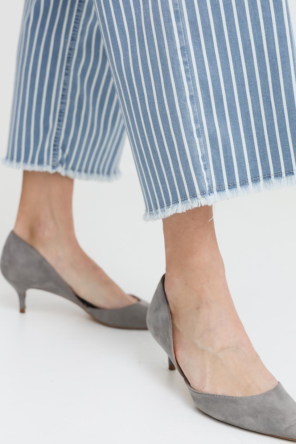 Джинсы Angels в полоску голубой