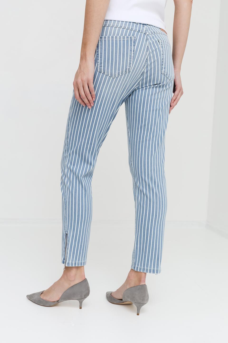 Джинсы Angels в полоску голубой