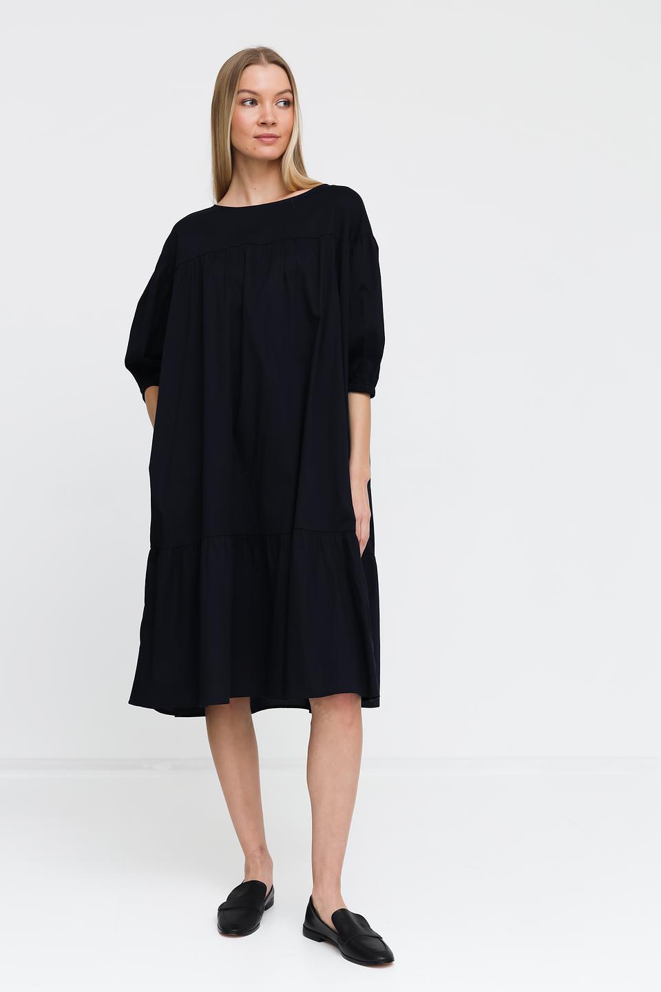 Платье Pezzo чёрное свободного кроя