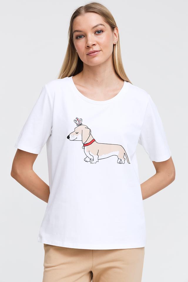 Футболка Pezzo с принтом собаки