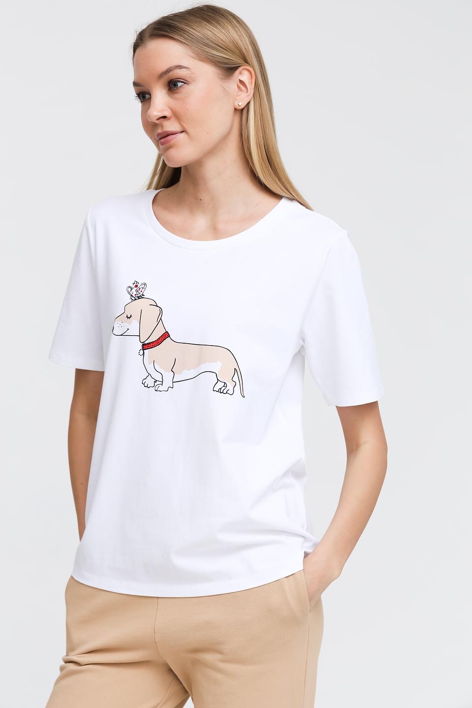 Футболка Pezzo с принтом собаки