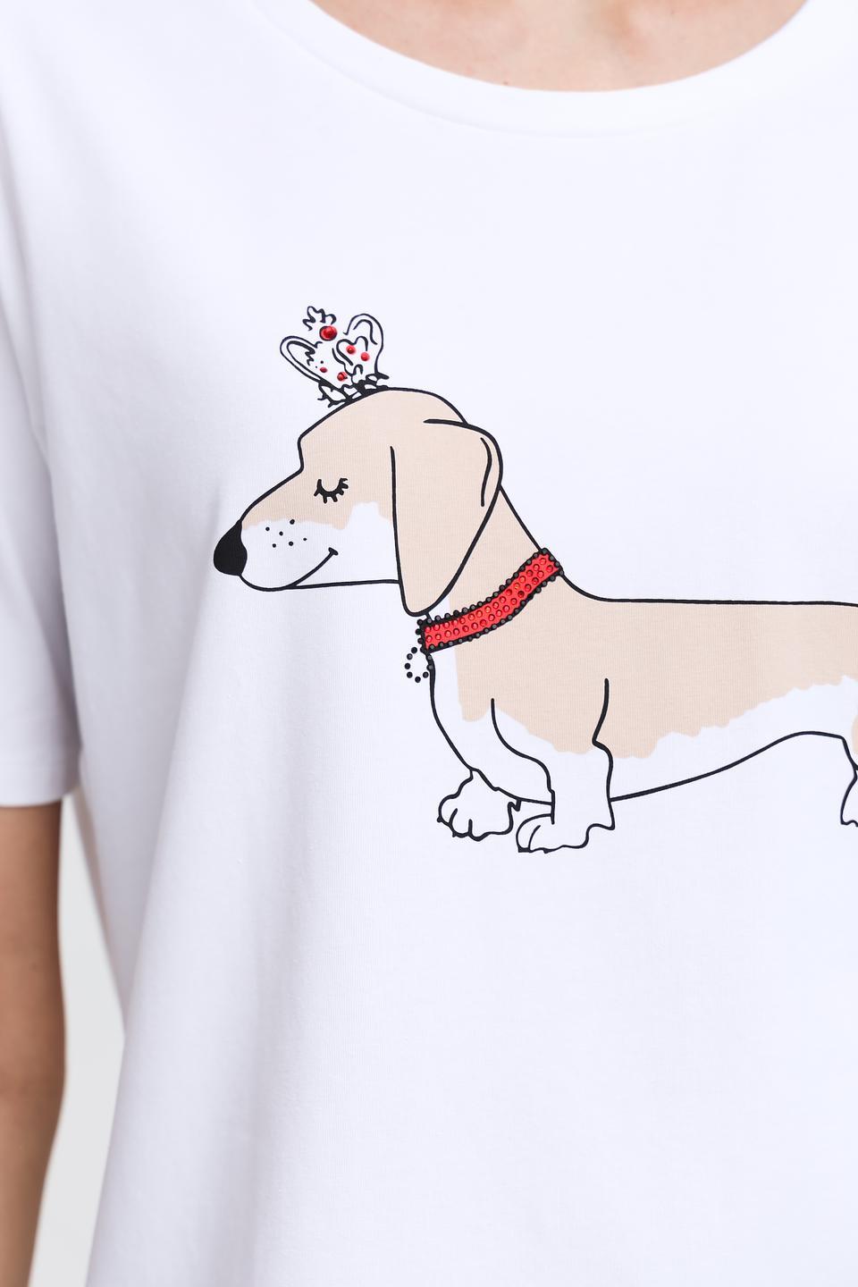 Футболка Pezzo с принтом собаки