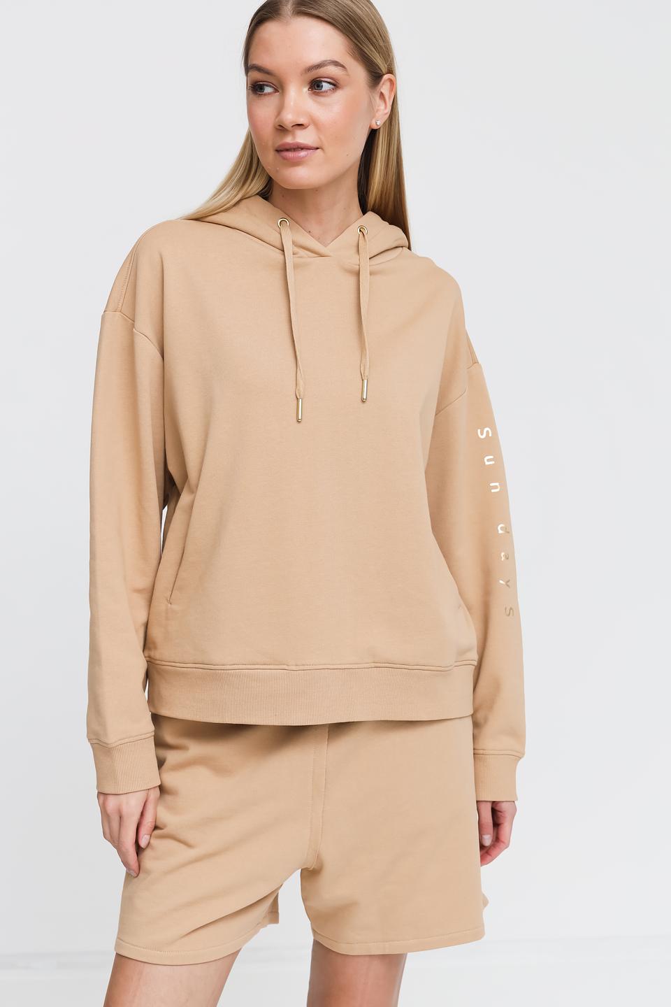 Толстовка Pezzo бежевая с капюшоном