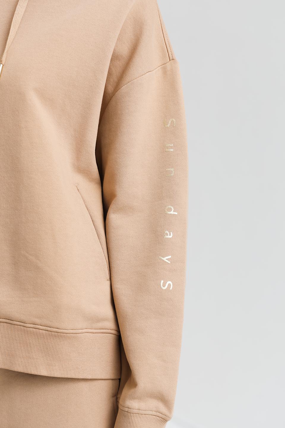 Толстовка Pezzo бежевая с капюшоном