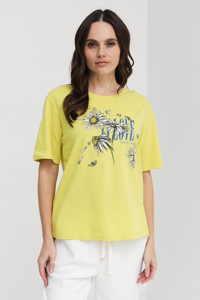 Футболка Marc Cain Sports жёлтая с принтом
