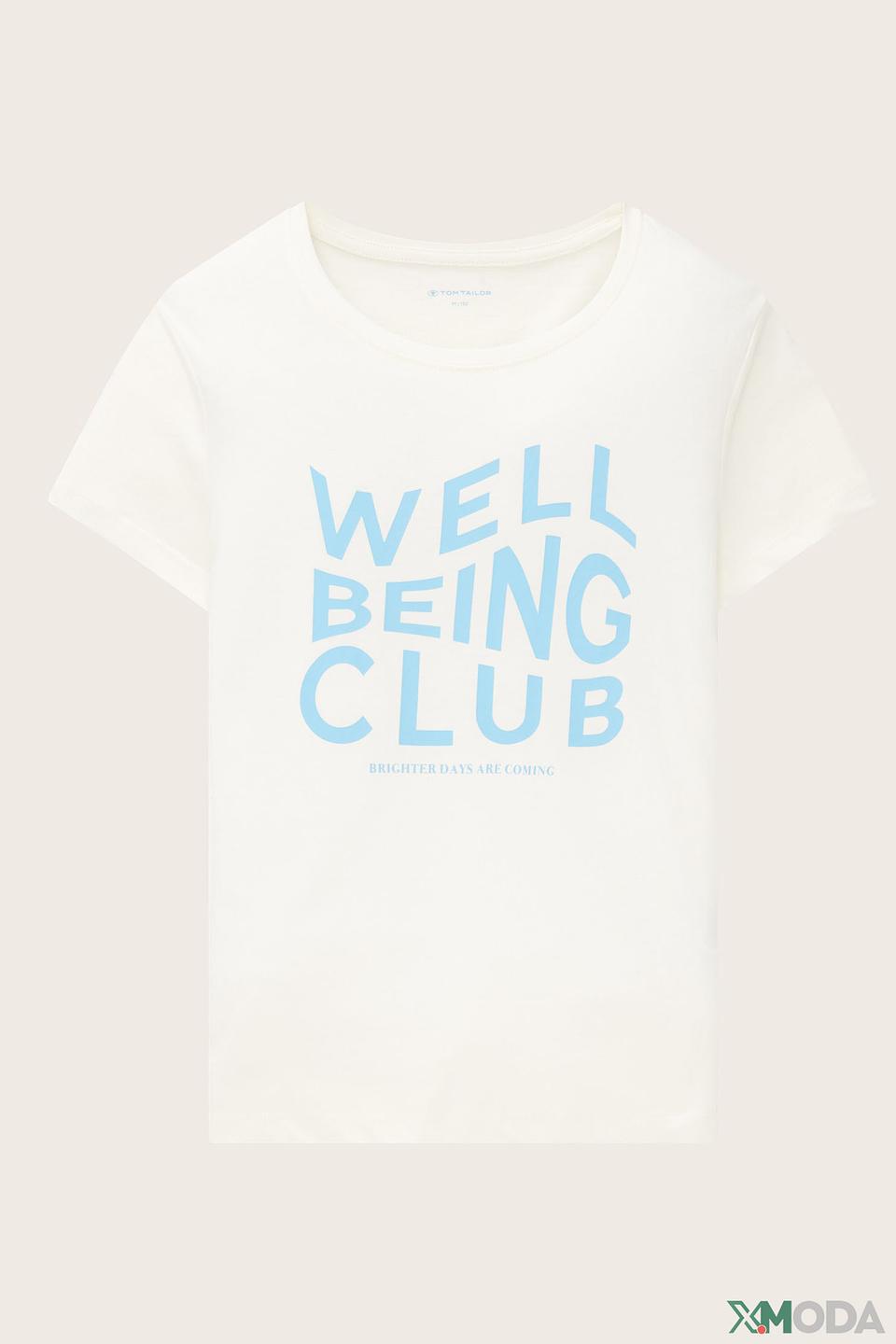 Футболка Tom Tailor с принтом белый
